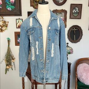 Distressed Blue Denim Jacket